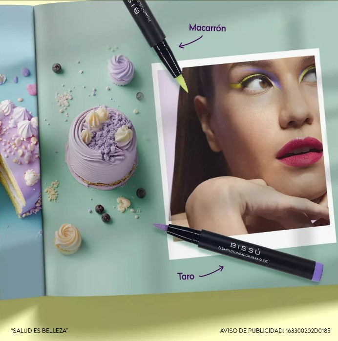 Kit Plumín Delineador Para Ojos Tonos Pastel Bissú 8pz