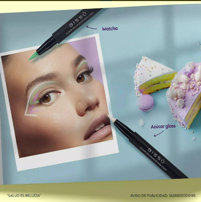 Kit Plumín Delineador Para Ojos Tonos Pastel Bissú 8pz