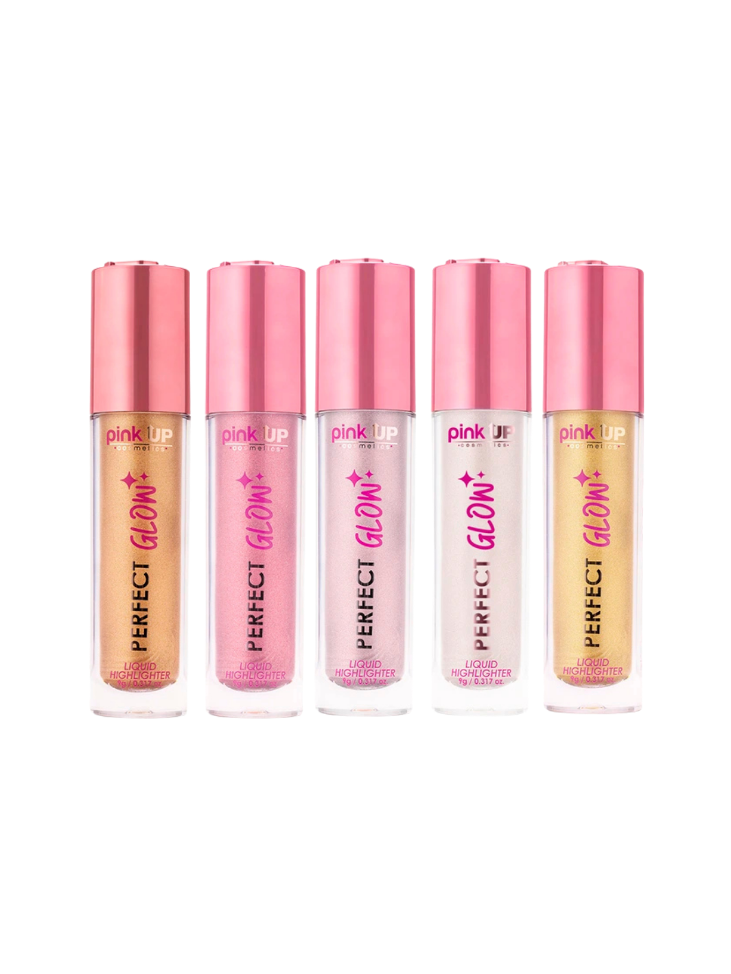 Perfect Glow Kit Iluminador Líquido Pink Up 5pz Varios Tonos