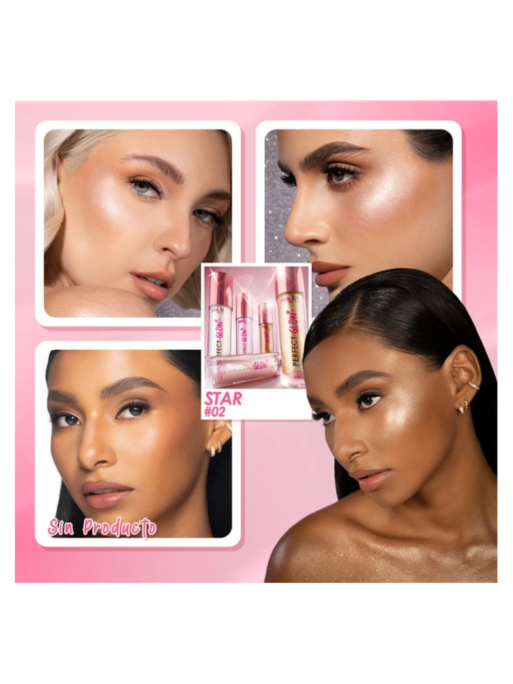 Perfect Glow Kit Iluminador Líquido Pink Up 5pz Varios Tonos