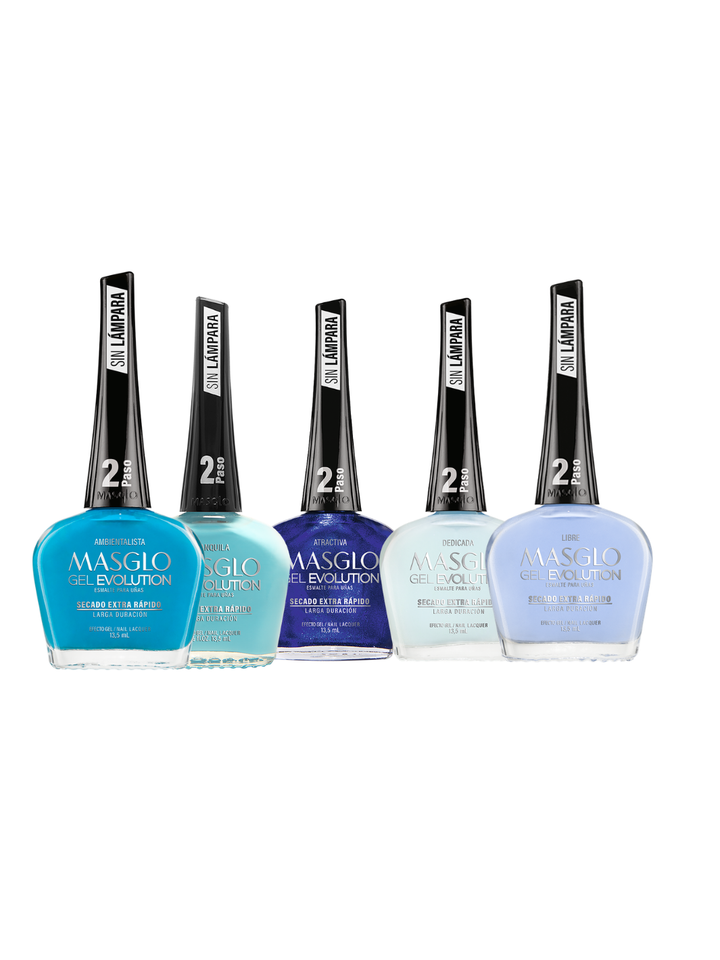 Colección Azules Masglo Gel Evolution Paso 2 13.5 mL 12 días 1pz