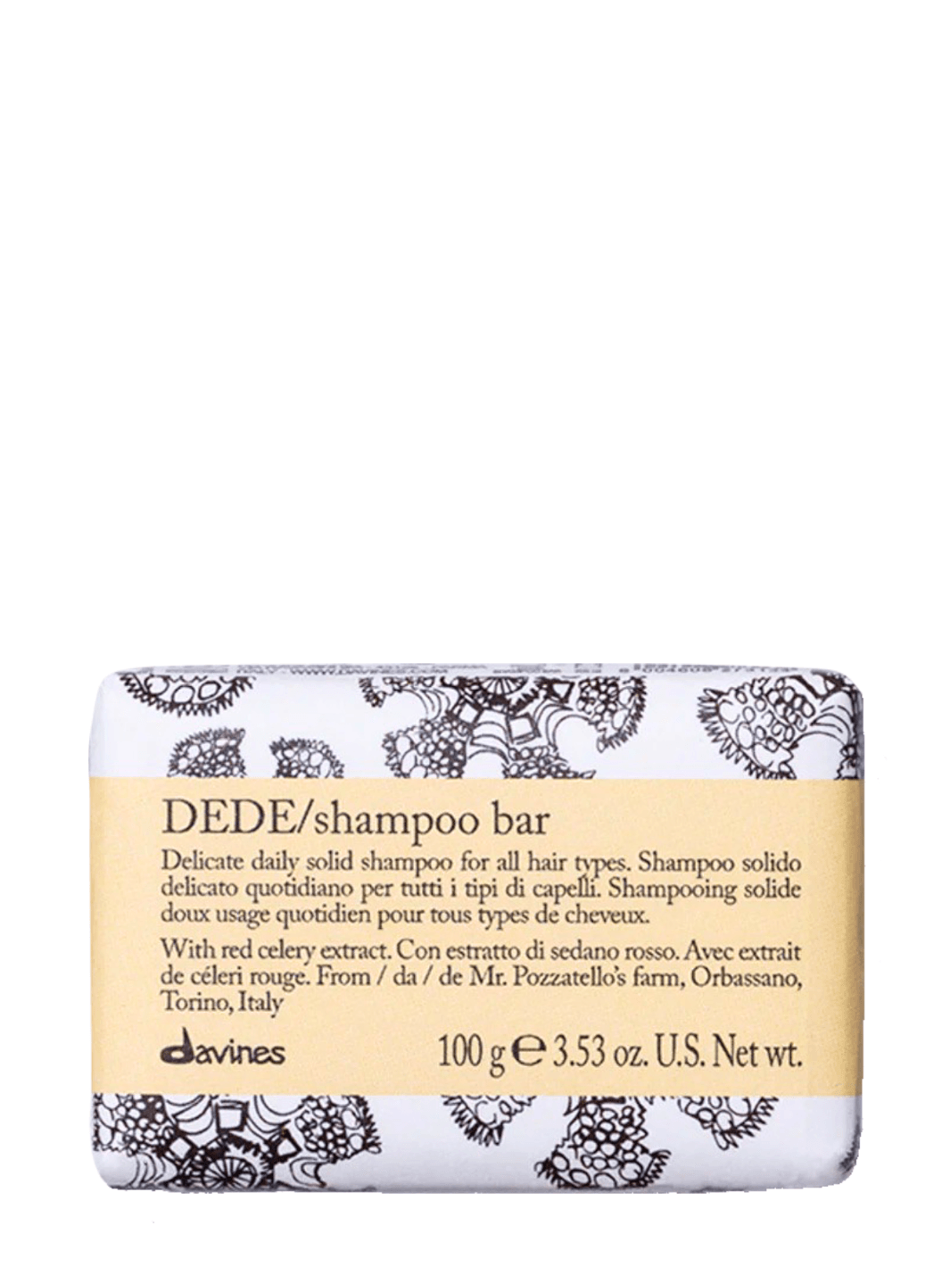 Dede Shampoo Bar, Davines, 3.53oz - Meriti Cosmetics