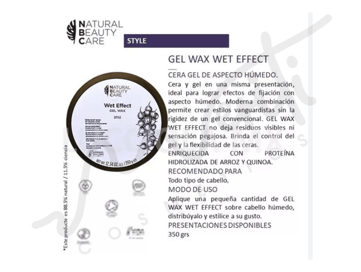 GEL WAX EFECTO HÚMEDO 350GR - Meriti Cosmetics