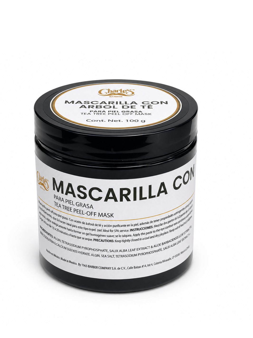 Charle's -Mascarilla Con Árbol de Té Para Piel Grasa 100 g