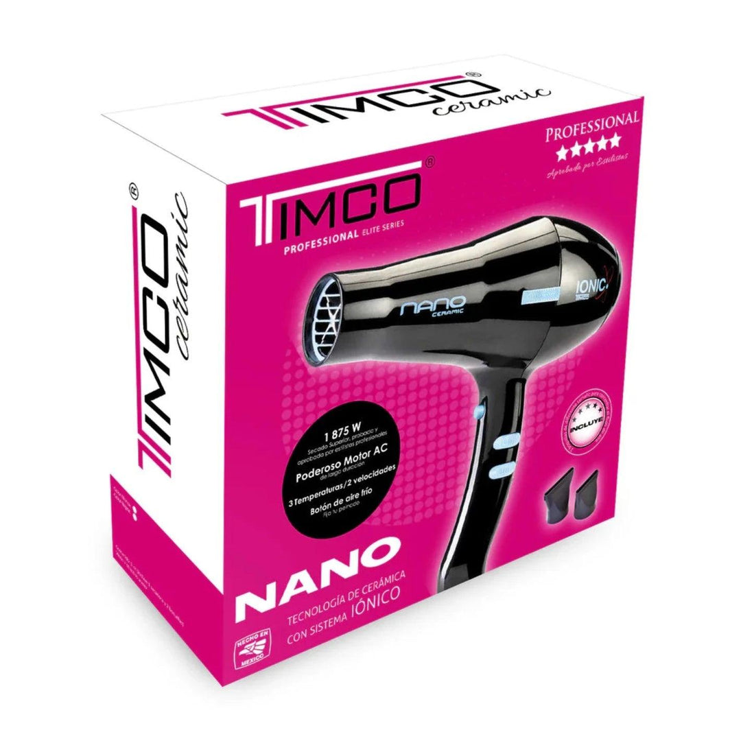 Secadora Cabello Profesional con Iones Timco Ceramica NAN-IB - Meriti Cosmetics