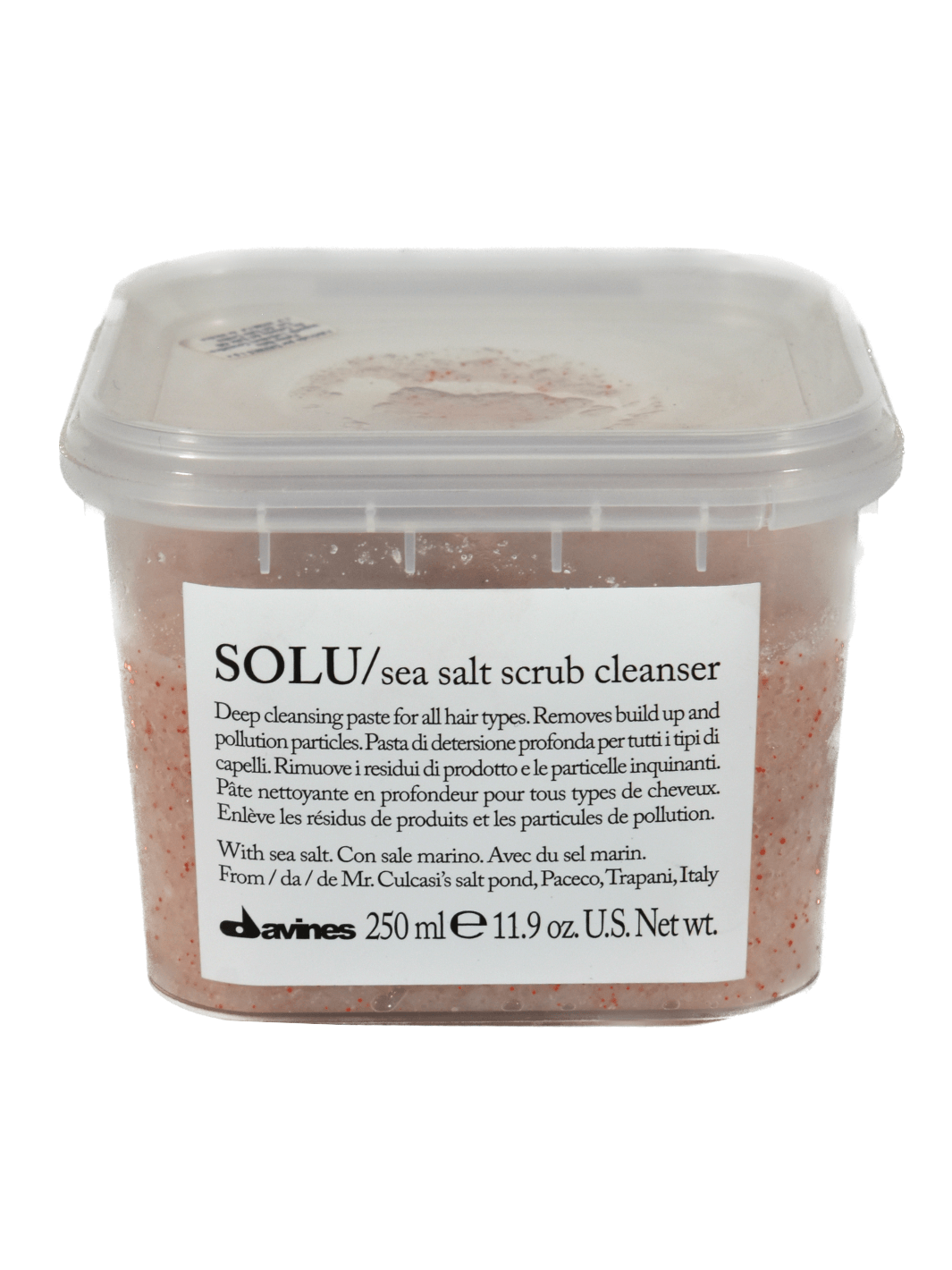 Solu Sea Salt Scrub Cleanser Davines 11.9oz