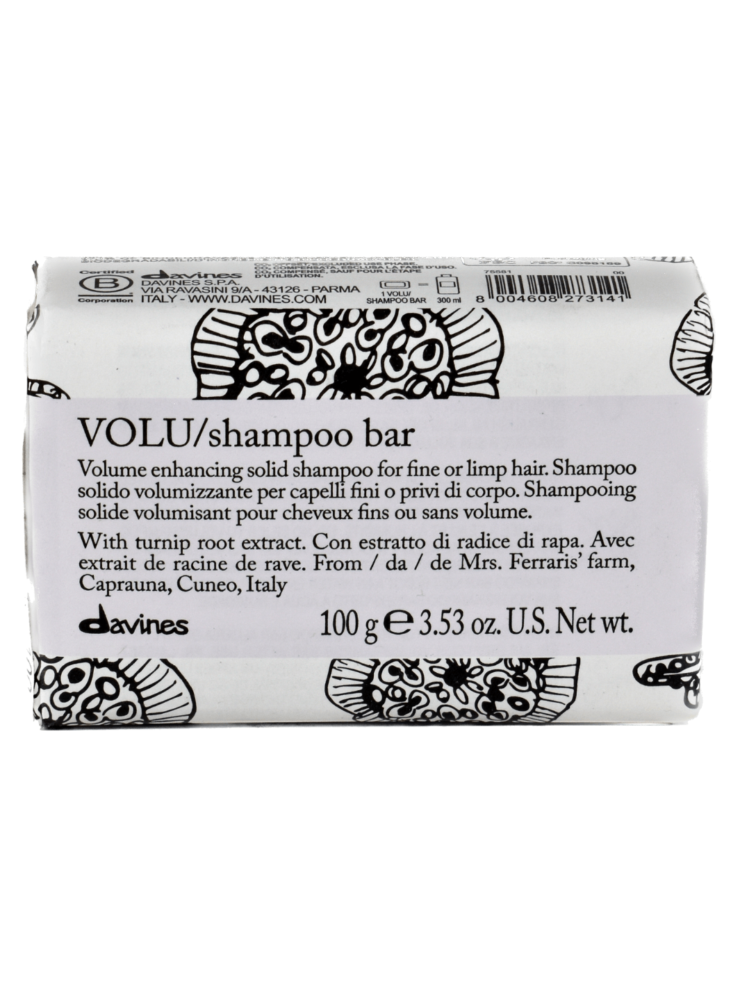 Volu Shampoo Bar Davines 3.53oz